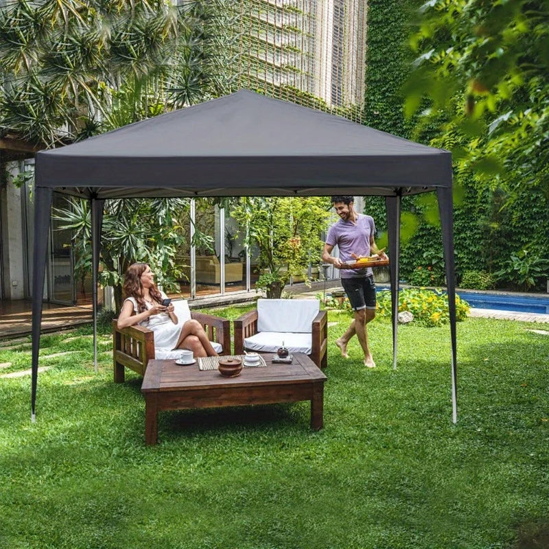 10' x 10' EZ Pop Up Gazebo Canopy Tent Camping Beach with 4 Removable Walls Bag