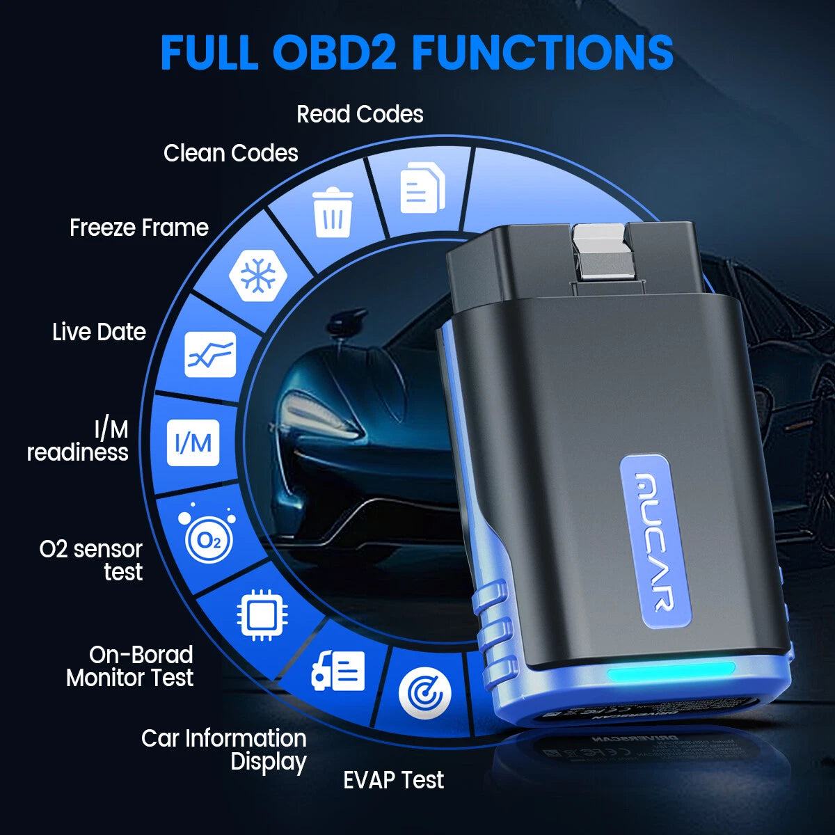 (Copy) MUCAR DriverScan Car OBD2 Reader Diagnostic Tool Scanner Full System Active Test