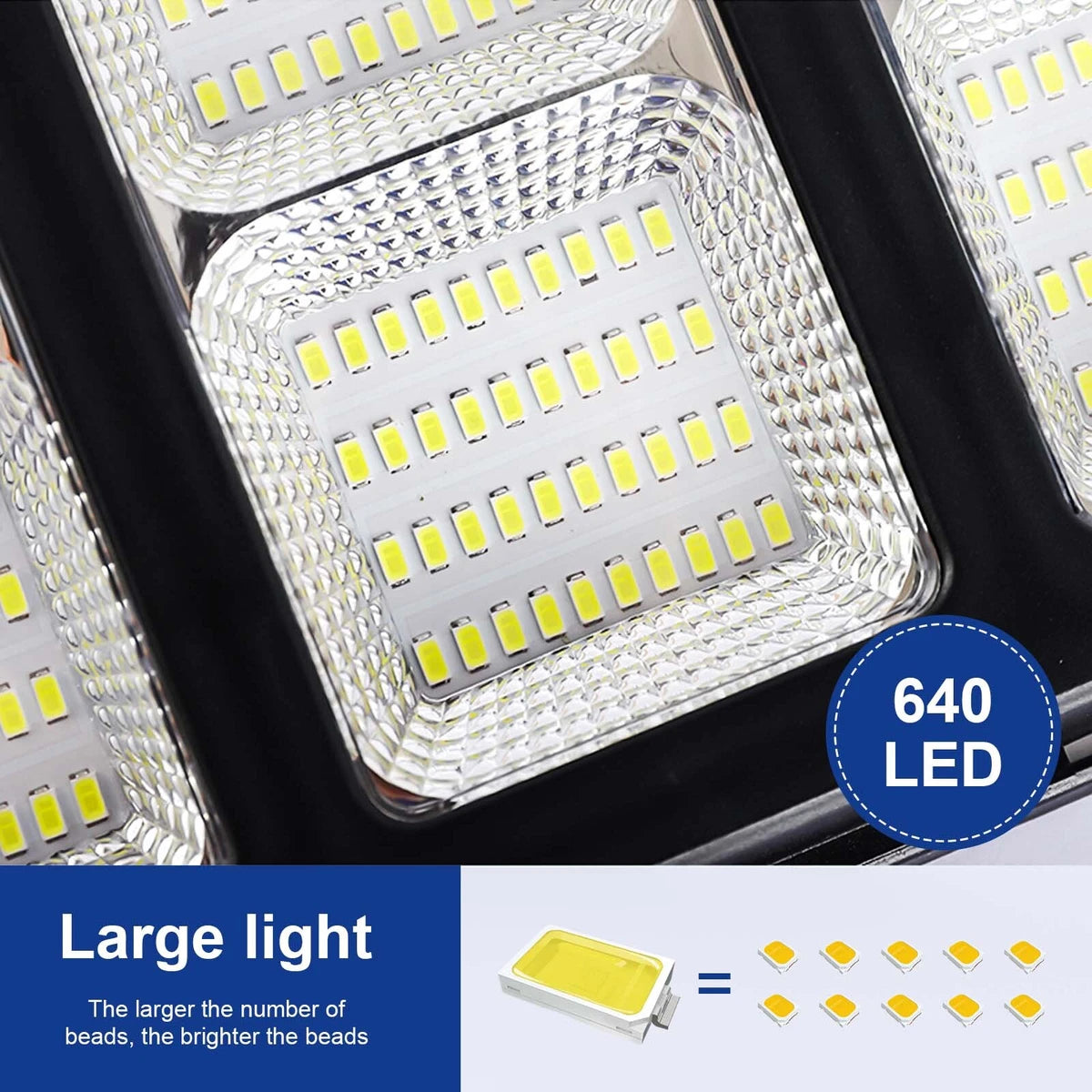 1000W Solar Street Lights Commercial Parking Lot Light Motion Sensor Road Lamp