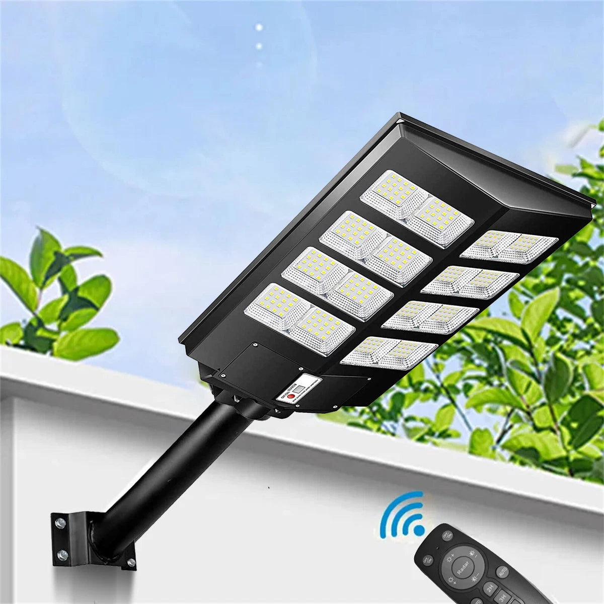1000W Solar Street Lights Commercial Parking Lot Light Motion Sensor Road Lamp