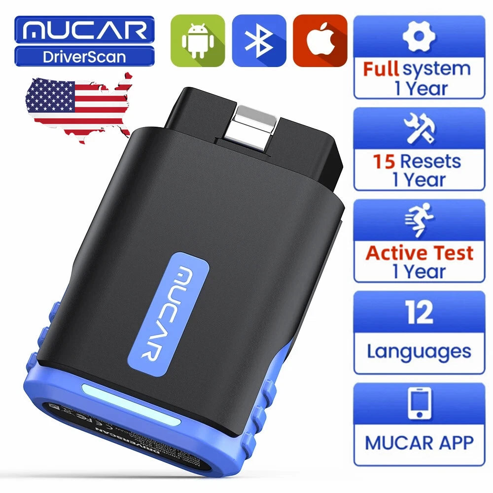 (Copy) MUCAR DriverScan Car OBD2 Reader Diagnostic Tool Scanner Full System Active Test