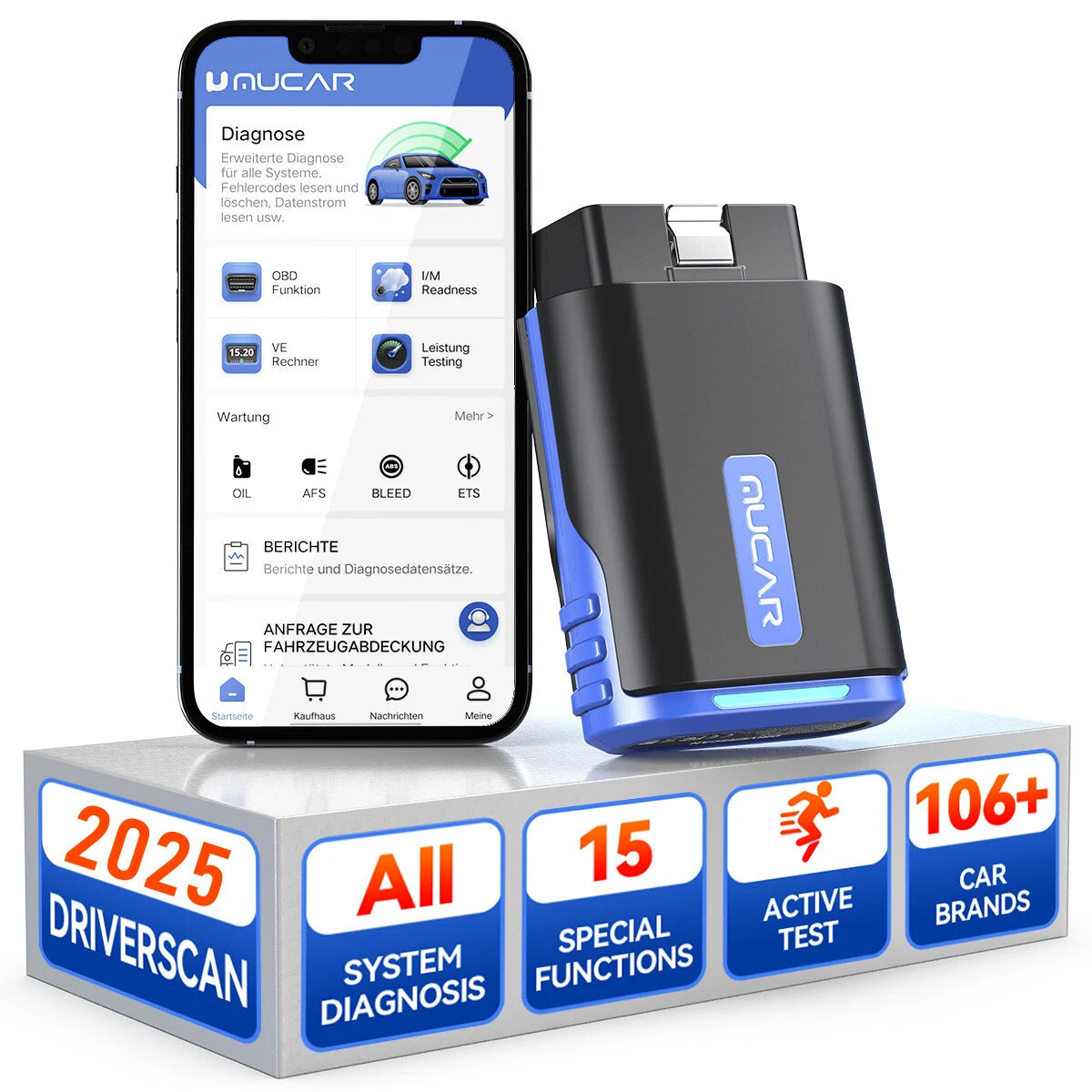 (Copy) MUCAR DriverScan Car OBD2 Reader Diagnostic Tool Scanner Full System Active Test
