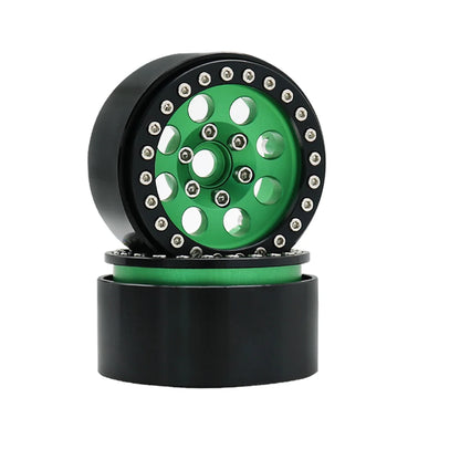 1/10 RC Crawler Car 1.9Inch Metal Beadlock 8 Round Hole Wheel Hub Rim for TRX4 Axial SCX10 III RBX10 Capra Accessories
