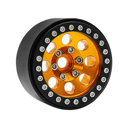 1/10 RC Crawler Car 1.9Inch Metal Beadlock 8 Round Hole Wheel Hub Rim for TRX4 Axial SCX10 III RBX10 Capra Accessories