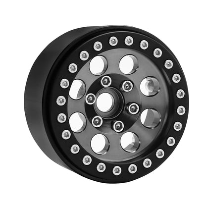 1/10 RC Crawler Car 1.9Inch Metal Beadlock 8 Round Hole Wheel Hub Rim for TRX4 Axial SCX10 III RBX10 Capra Accessories