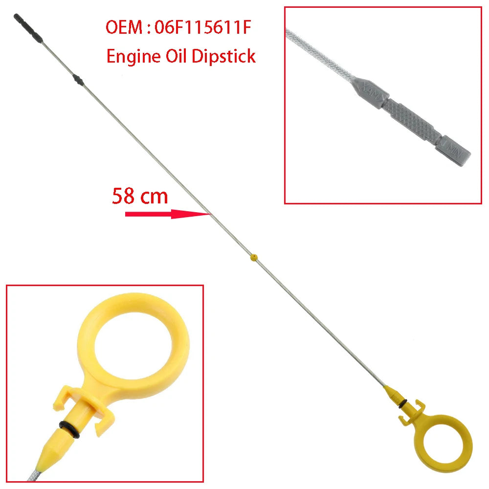 06F115611F Car Accessories Fit for Audi TT TTS Coupe Roadster 8J 2007-2014 Auto Engine Oil Dipstick Level Indicator Dip Stick