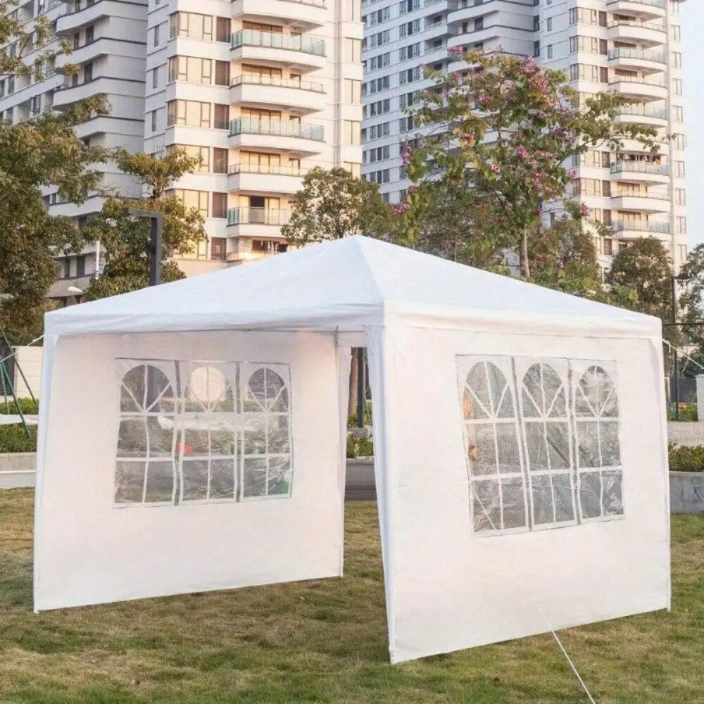 10'x 10'Party Wedding Tent Outdoor Gazebo Canopy Tent Heavy Duty w/3 Sidewalls