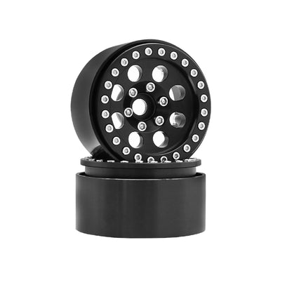 1/10 RC Crawler Car 1.9Inch Metal Beadlock 8 Round Hole Wheel Hub Rim for TRX4 Axial SCX10 III RBX10 Capra Accessories