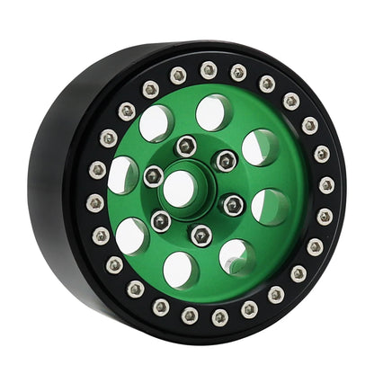 1/10 RC Crawler Car 1.9Inch Metal Beadlock 8 Round Hole Wheel Hub Rim for TRX4 Axial SCX10 III RBX10 Capra Accessories
