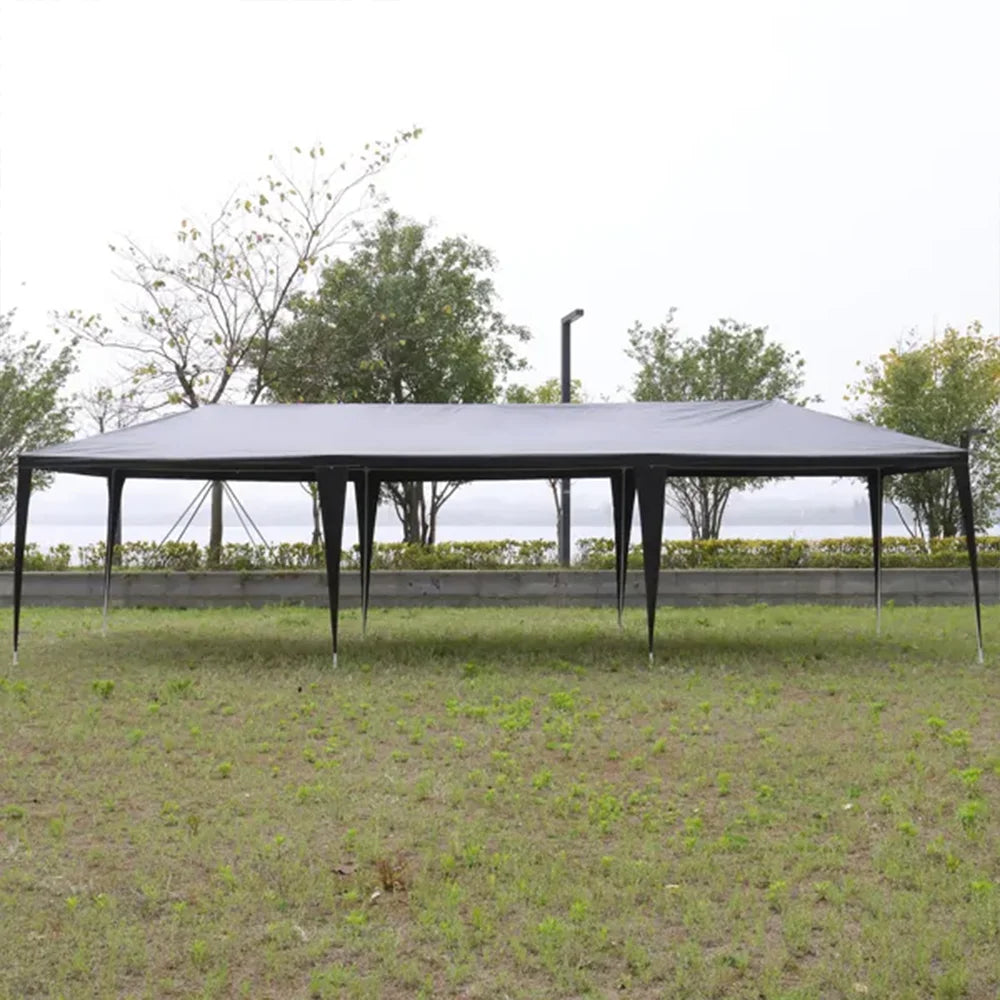 10'x30' Black Outdoor Party Tent with 8 Removable Sidewalls Waterproof Canopy Patio Wedding Gazebo