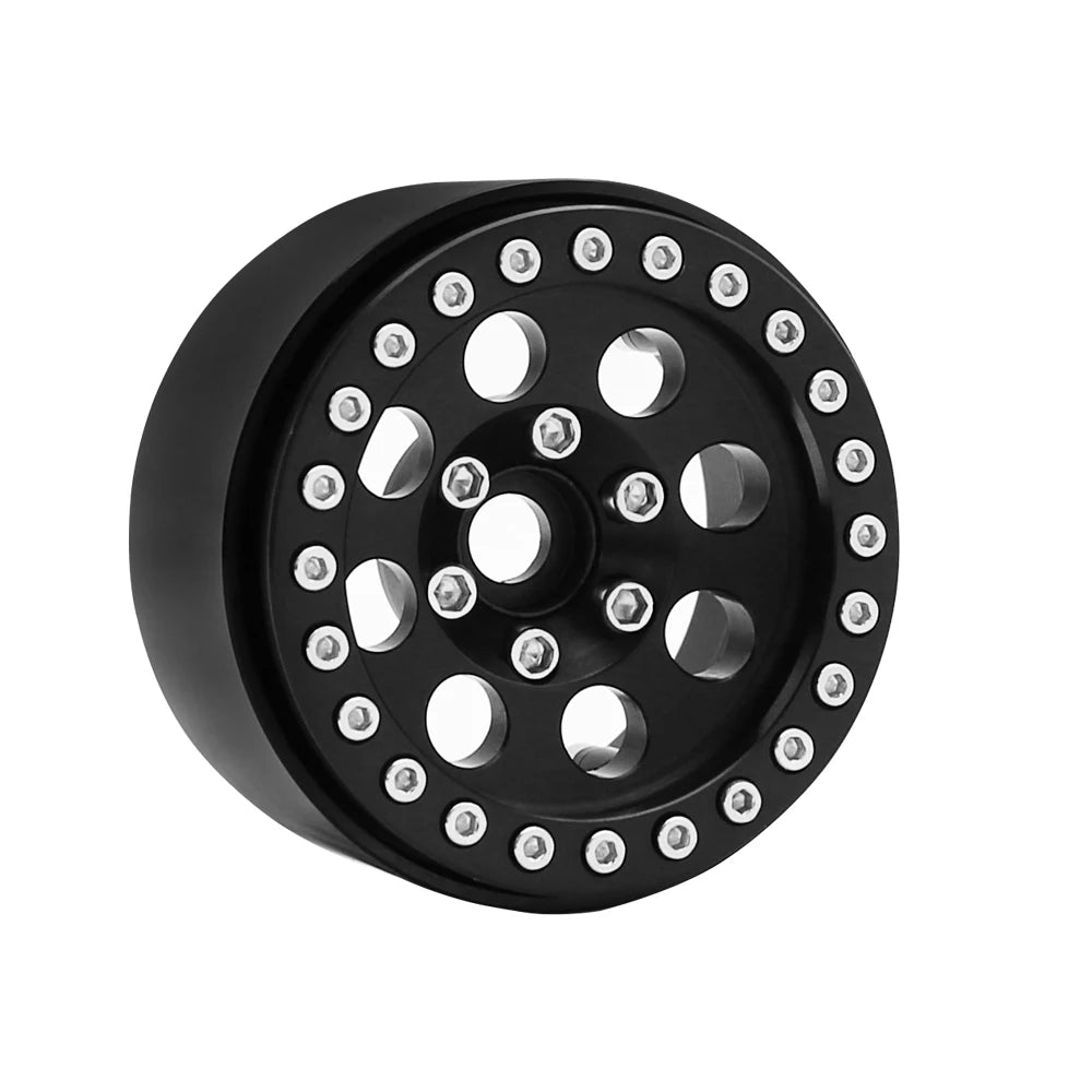 1/10 RC Crawler Car 1.9Inch Metal Beadlock 8 Round Hole Wheel Hub Rim for TRX4 Axial SCX10 III RBX10 Capra Accessories