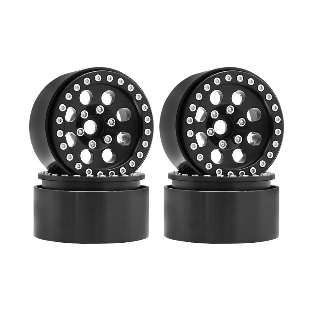 1/10 RC Crawler Car 1.9Inch Metal Beadlock 8 Round Hole Wheel Hub Rim for TRX4 Axial SCX10 III RBX10 Capra Accessories