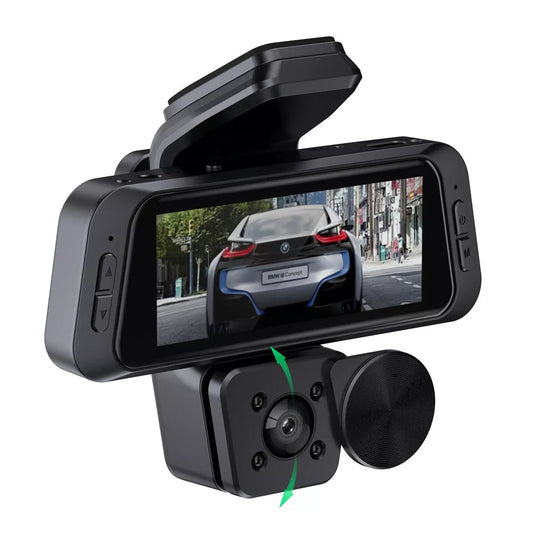 1080P Car Dash Cam DVR Video Recorder Front/Interior/Rear Camera Night Vision