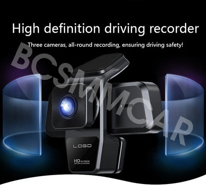 1080P Car Dash Cam DVR Video Recorder Front/Interior/Rear Camera Night Vision